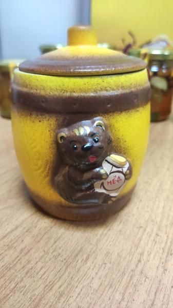 Горшочек глиняный (медведь) 300мл